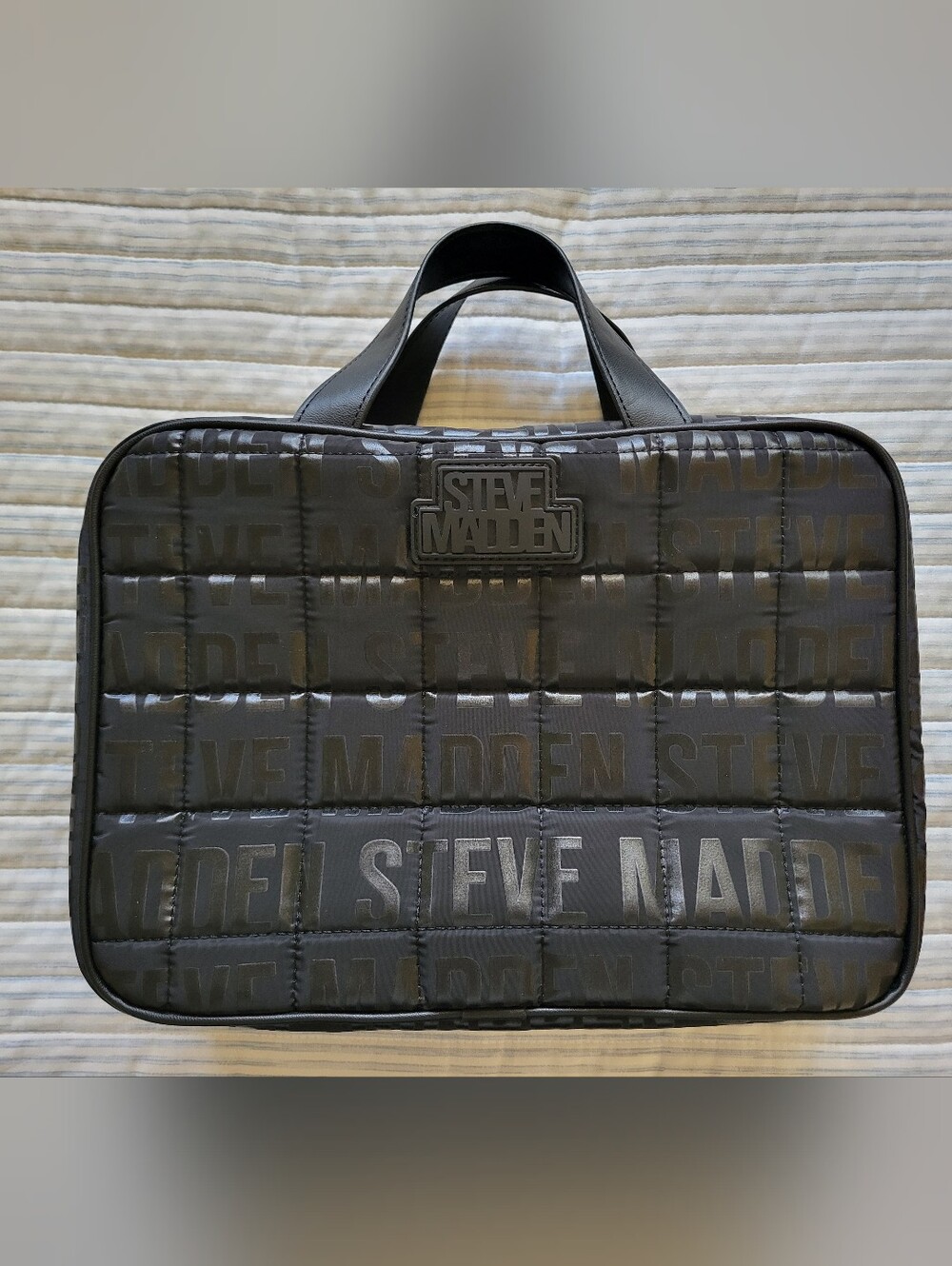 Steven Madden Black Travel Cosmetic Case